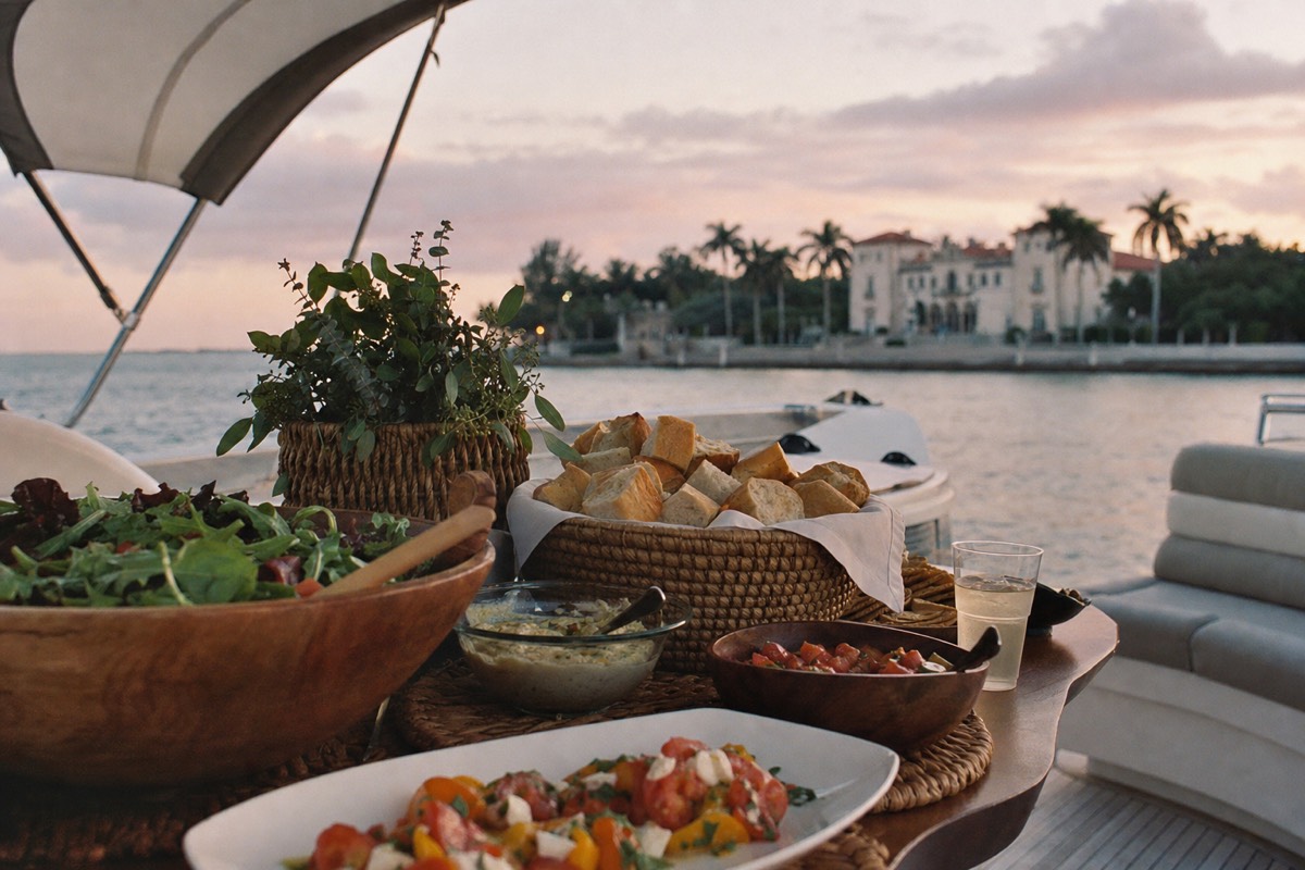 Miami Beach: Vizcaya Sunset Cruise with Food and Drink Included