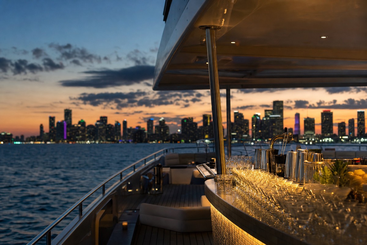 Miami Sunset and City Lights Cocktail Cruise with Open Bar