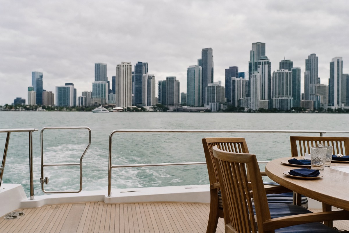 Elegant evening attire laid out for a cruise dinner, no text, no logos, no people
